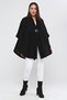 Plus Size Oversize Women's Black Mother High Quality Seasonal Sleeve Poncho Loose Cardigan - 3