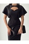 Black Heart Collar Midi Dress - 2