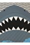 MİLROMA Shark Patterned Baby and Kids Printed Single Pique Set 160x230 Blue - 2