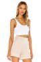 Women's White Strappy Silk Jersey Cropped Top - 2