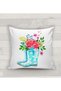 Floral Patterned Throw Pillow Case