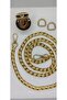 Bag chain set Gold color 2D One Chain One with opening tongue - 4