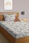 White Single Modern Patterned Elastic Sheet Set