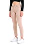 Beige Skinny Leg High Waist Gathers