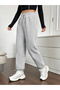 High Waist Elasticized Thick (3 Thread) Cotton Women's Sweatpants