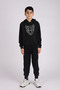 2-Piece Printed Bottom-Top Kangaroo Pocket and Hooded Tracksuit Set 9-16 Years 4 Pieces - 2