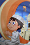 Islamic Foil Balloon 30 cm Praying Boy Crescent Mosque Welcome Ramadan Feast Themed Blue Religious Ornament - 4