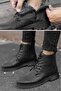 Water and Cold Resistant Fur Lace-Up Winter Boots Sturdy Outdoor Boots - 3