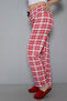 Two Thread Raised Thick Fabric Ribbon Waist Detailed Printed Women's Pajama Bottoms - 3