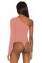 Women's Powder Asymmetrical Cut Silk Jersey Bodysuit - 4
