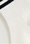 Pack of 4 Unisex Black Striped Cotton Short Socks - 4