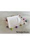 Pompom Colored Coaster Coffee Presentation (White) - 2