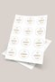 Floral Order Label - Thank You Sticker - 72 Pieces 4 Cm - 2
