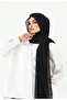 Practical Neck-Covering Chiffon Ready-To-Wear Shawl, Umrah Shawl with Ninja Bonnet, Black Shawl - 5