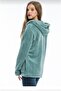 Hooded Zippered Plush Cardigan - 4