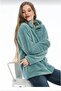 Hooded Zippered Plush Cardigan - 2