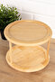 Natural Wooden Rotating Stand Spice Rack Stand Multi-Purpose Stand Presentation Organizer
