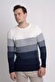 Striped Color Block Knitwear Sweater - 2