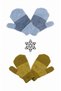 Children's Soft Textured Striped Knitwear Snow Gloves 3-6 Years Old Pack of 2