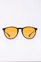 Unisex Black-Orange Glass Sunglasses