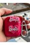Airpods 1stAnd 2Generation Compatible Case 3D Emoji Letter Emboss Colorful Barbi Sticker Clasp Keychain - 2