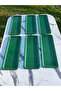 6-Piece Baton Green Metal Single Person Decorative Candle, Tea, Coffee and Cake Serving Presentation Tray - 2