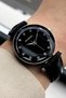 Women's Wristwatch 3 Atm Waterproof Black Color Leather Cord + Bracelet Gift HMBY2026C2
