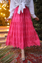 Embroidery Lace Scallop Pearl Women's Skirt - 3