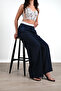 Women's Large Size Spanish Leg High Waist Sweatpants 6248-24 - 4
