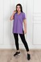 Women's V-Neck Slit T-Shirt 8783-22 - 6
