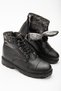 Women's Black Furry Daily Comfortable Cold and Waterproof Sturdy Guaranteed Non-Slip Sole Women's Boots - 7