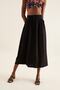 Women's Black Elastic Waist Maxi Skirt - 3