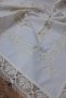 Natural Lace Embroidered Buldan Woven Square Tablecloth - 4