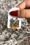 Matte Milk Coffee Color Antiallergic Star Earrings - 3