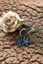 Matte Antique Gray Color Antiallergic Star Earrings
