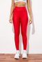 Women's Red Waist-Fitting Shiny Disco Tights - 4