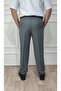Men's Plus Size Classic Gray Relaxed Fit Fabric Pants - 5