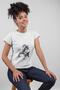 Women's White Noble Horse Printed Standard T-Shirt T1683369