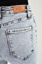 Blue High Waist Skinny Lycra Trousers (BELT INCLUDED) - 6