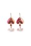 Chrome Fuchsia Yellow Color Antiallergic Spade Earrings