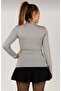 Women's Gray Long Sleeve Lycra Badi - 3