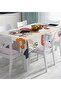 Digital Printed Tablecloth with Artistic Motif and Flower Detail