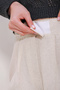 Women's Light Beige Velcro Crested Palazzo Trousers ALC-X11505 - 6