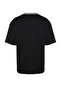 Premium Siyah Oversize/Geniş Kesim Triko Bantlı Dokulu Pike T-Shirt TMNSS23TS00079 - 8