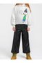 Girl's High Waist Wide Leg Leather Trousers - 3