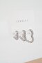 Women's Vip Series Special Design Baguette Zircon Stone 3-Piece Earring Set