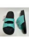 Turquoise Anatomical Sole Soft Plastic Extra Light Women's Pool Sea Beach Home And Street Slippers Eva - 7