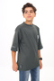 Boy's Text Printed Basic T-Shirt 9-14 Years Lx7073
