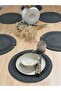 Thick Embroidered, 6 Pieces, American Service, Jute Plate, Durable, Heat Sensitive, Long Lasting, - 7
