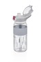 550ml Comfortable Drinking Patterned Silicone Body Lockable Lid Polycarbonate Flask White SM - 2